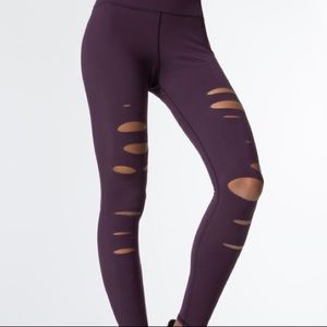 Alo Yoga high-waisted ripped warrior leggings